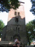 Romanesque tower of church at Vries