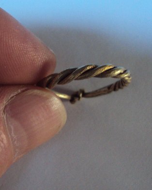 Viking golden twisted ring