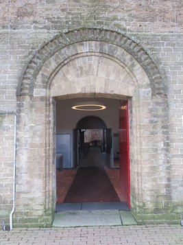 Romanesque portal of church Vries