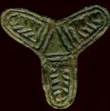 Viking trefoil brooch