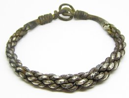 viking braided silver bracelet 